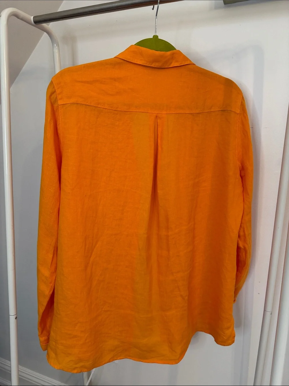 Massimo Dutti Orange Women’s Linen Shirt size 8